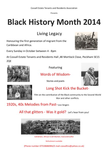 Black history Month 2014 poster