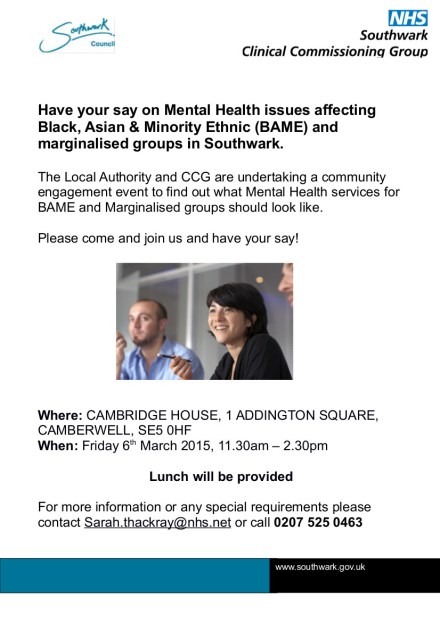 BAME & M event flyer