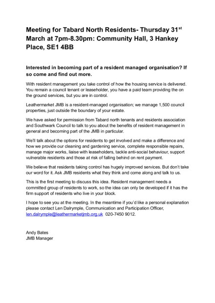 Meeting for Tabard North Residents (1)