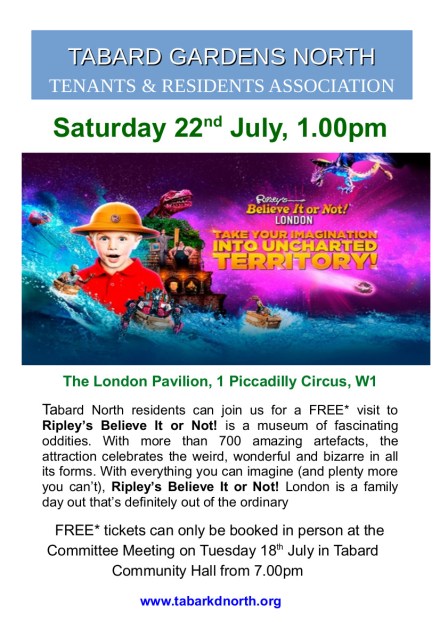 Ripley's 22nd July 22nd