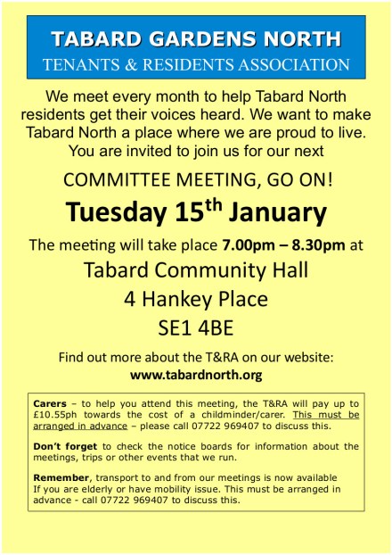 committee meeting colour 15th january 2018